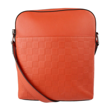 LOUIS VUITTON Pochette District Shoulder Bag N23356 Damier Anfini Magma Silver Metal Fittings Crossbody Diagonal Hang