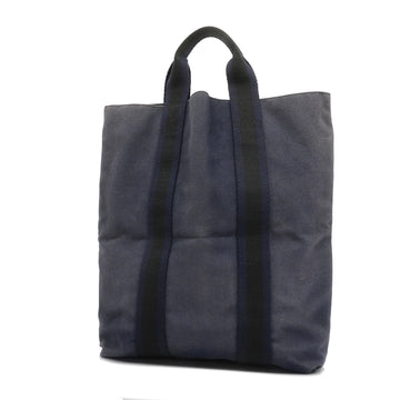 HERMES[3yc1662] Auth  Tote Bag Fool to Cabas Canvas Navy/Black