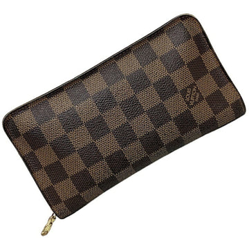 Louis Vuitton Long Wallet Portomone Zip Brown Damier Ebene N61728 CA0036 LOUIS VUITTON Women's Men's Unisex