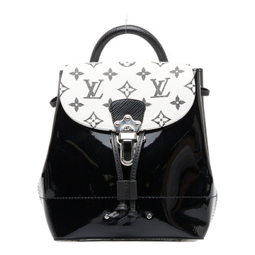 LOUIS VUITTON Monogram Hot Spring Rucksack Backpack M53637 Black White Enamel PVC Women's