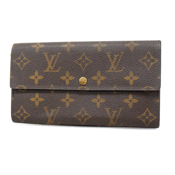 LOUIS VUITTONAuth  Monogram Porto Mone Credit M61725 Men,Women,Unisex Long Wallet [bi-fold]