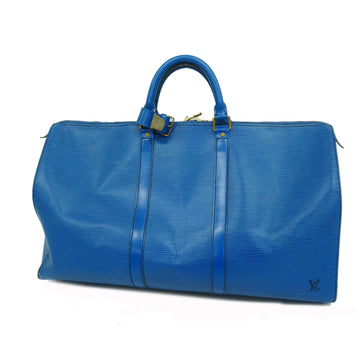 LOUIS VUITTONAuth  Epi Keepol 50 M42965 Men,Women,Unisex Boston Bag Toledo Blue