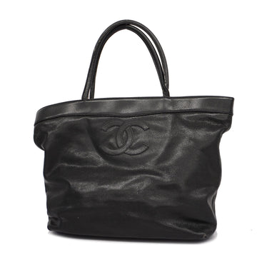 CHANELAuth  Tote Bag Women's Caviar Leather Black