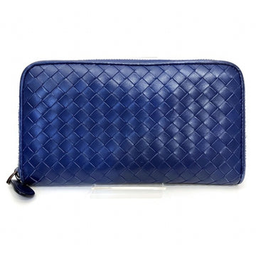 BOTTEGA VENETA Intrecciato Round Zipper Long Wallet Unisex