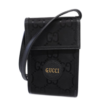 GUCCIAuth  Off The Grit 625599 Women's Nylon Canvas,Leather Black