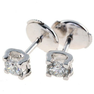 Cartier C de Women's Earrings 750 White Gold