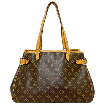 LOUIS VUITTON Tote Bag Batignolle Horizontal Brown Monogram M51154 Canvas Nume Leather CA0026