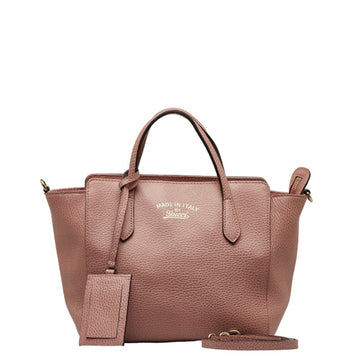 GUCCI swing handbag shoulder bag 368827 pink leather ladies