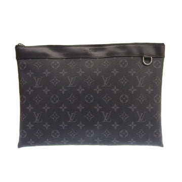 LOUIS VUITTON Eclipse Pochette Discovery Clutch Bag M62291 Black Men's