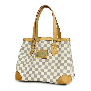 LOUIS VUITTON Tote Bag Damier Azur Hampstead PM N51207 White Ladies