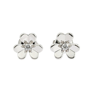VAN CLEEF & ARPELS Mini Frivole K18WG White Gold Earrings