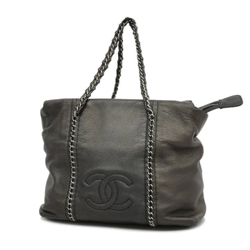 Chanel Chain Tote Women's Leather Handbag,Tote Bag Brown