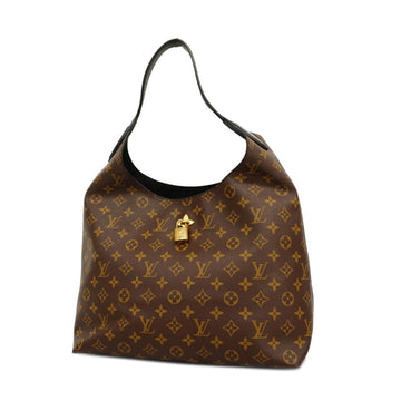 LOUIS VUITTON Shoulder Bag Monogram Flower Hobo M43545 Brown Black Ladies