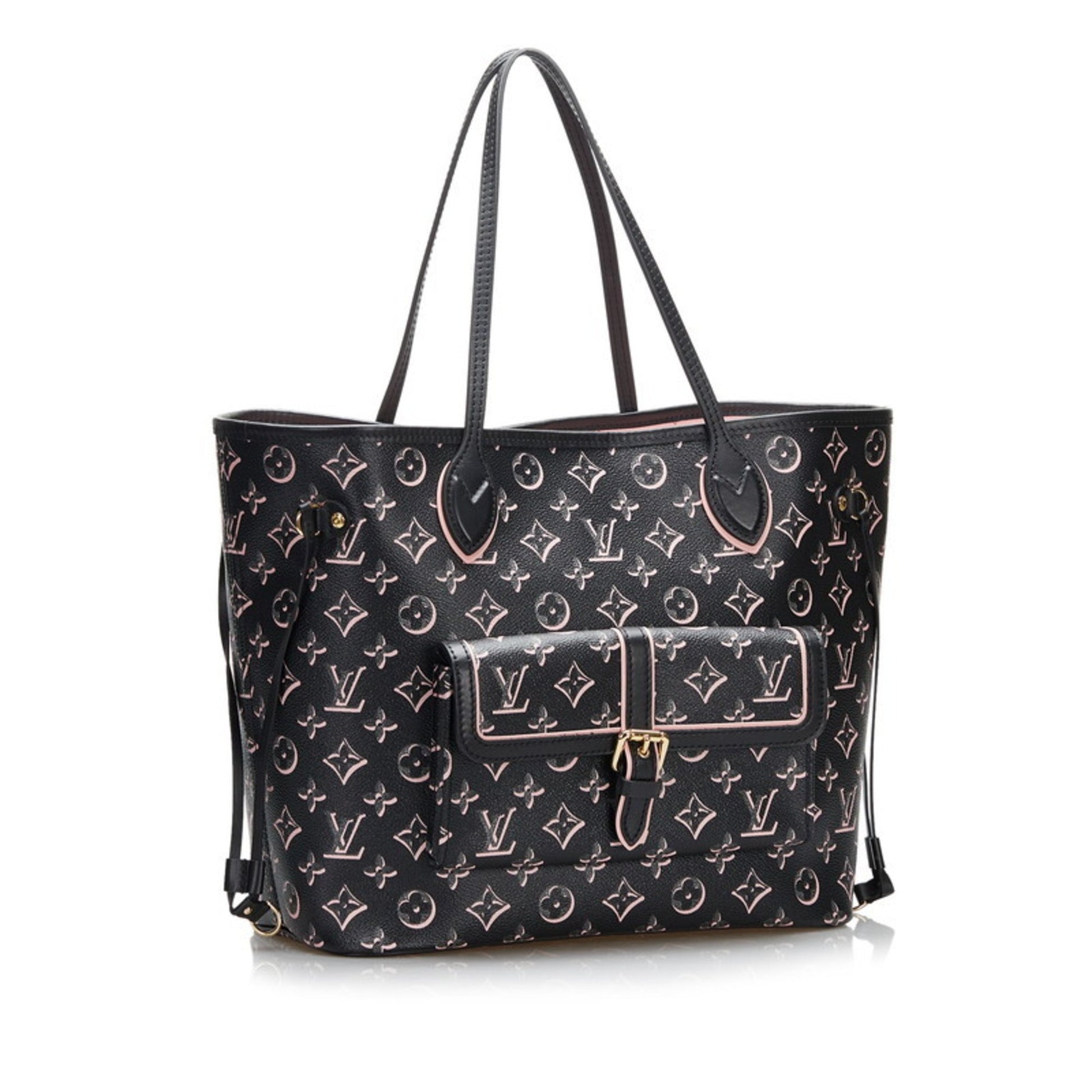 Louis Vuitton Black Monogram Giant Empreinte Leather Neverfull MM Bag Louis  Vuitton