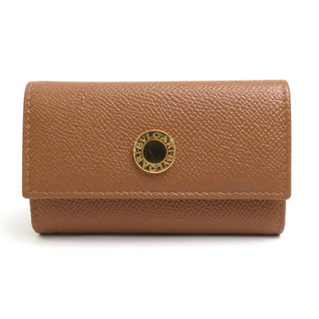 BVLGARI key case leather brown unisex