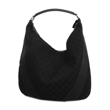 GUCCIAuth  124358 Women's GG Canvas Shoulder Bag Black