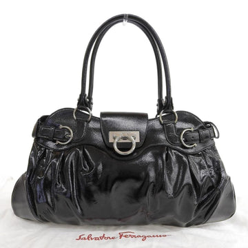 Salvatore Ferragamo Gancini handbag black AB 21 5370