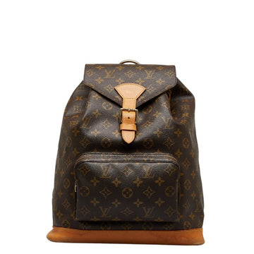 LOUIS VUITTON Monogram Montsouris GM Rucksack Backpack M51135 Brown PVC Leather Women's