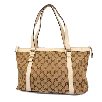 GUCCIAuth  GG Canvas Tote Bag 141470 Beige