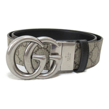 GUCCI Double G reversible belt Beige Ebony canvas GG Supreme Canvas 62705592TIN976990