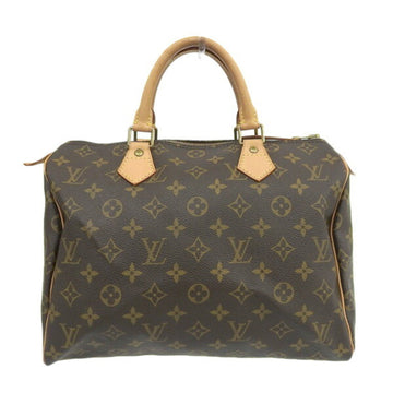 Louis Vuitton Monogram Speedy 30 Handbag Brown PVC