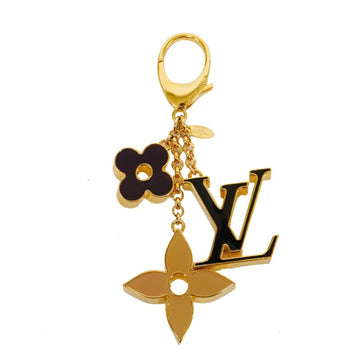 LOUIS VUITTON Keychain Bag Charm Fleur de M67119 Gold Ladies