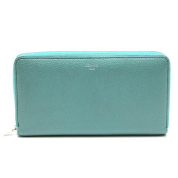 CELINE/ Leather Long Wallet Green Women's