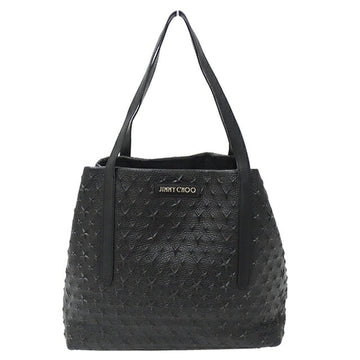 JIMMY CHOO Bag Women's Tote Star Embossed Leather Black