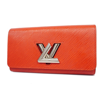 LOUIS VUITTONAuth  Epi Portefeuille Twist M61179 Long Wallet Coquelicots