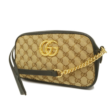 GUCCIAuth  GG Marmont Shoulder Bag 447632 Women's GG Canvas Shoulder Bag Beige,Black