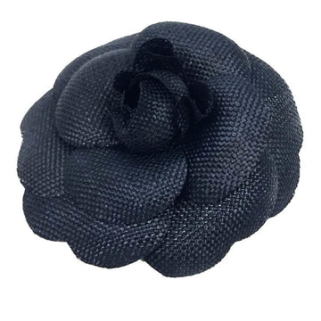 CHANEL Camellia Corsage Brooch Navy  Women's