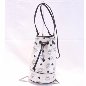 MCM Shoulder Bag Leather White Ladies