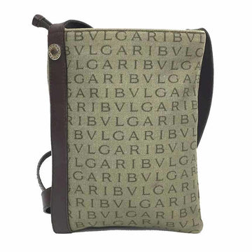 Bvlgari Logo Mania Mini Shoulder Bag Pochette Canvas Ladies