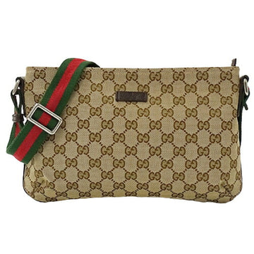 GUCCI bag ladies shoulder web GG canvas brown beige 189749