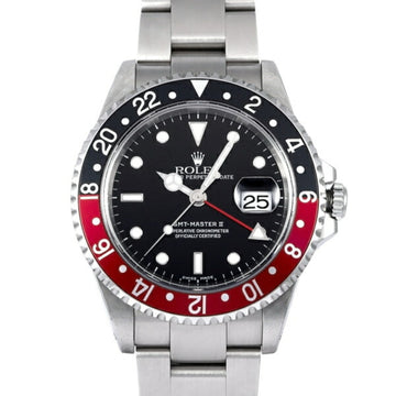 ROLEX GMT master II 16710 black/dot dial watch men's