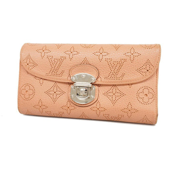 LOUIS VUITTON Trifold Long Wallet Mahina Portefeuille Amelia M58157 Rose Ladies