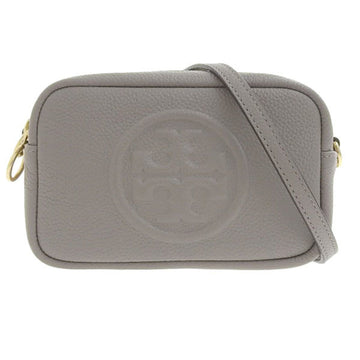 TORY BURCH leather shoulder bag gray ladies