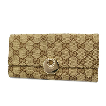 GUCCIAuth  Bi-fold Long Wallet Gold Hardware 120934 Women's GG Canvas Long Wallet [bi-fold] Beige,Ivory