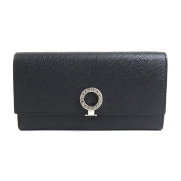 BVLGARI long wallet leather black unisex