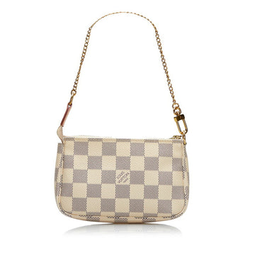 Louis Vuitton Damier Azur Mini Pochette Accessoire N58010 White Ivory PVC Leather Ladies LOUIS VUITTON