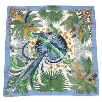 HERMES Carre 90 Scarf Muffler Mythiques phoenix Myth of the Phoenix Blue 100% Silk