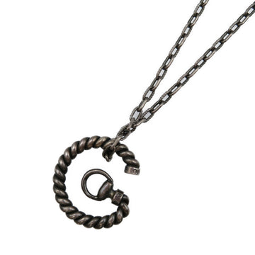 Gucci G silver 925 black necklace