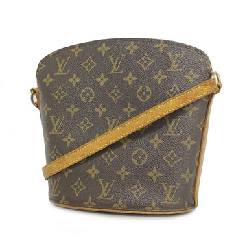 LOUIS VUITTON Shoulder Bag Monogram Drouot M51290 Brown Ladies