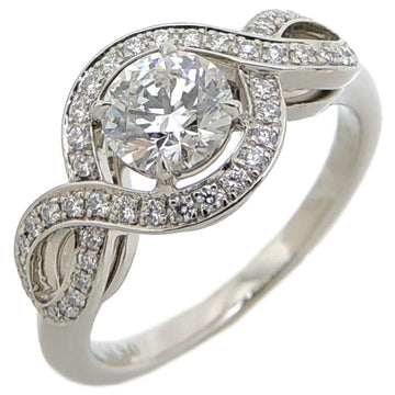 Harry Winston Pt950 Lily Cluster Engagement Ladies Ring Platinum No. 8.5