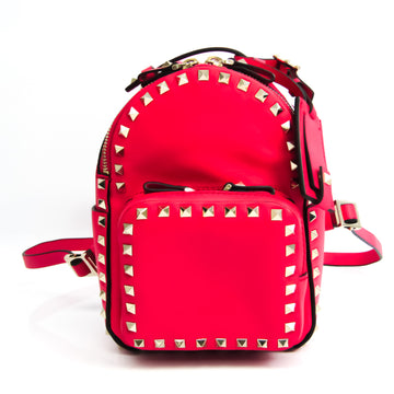 VALENTINO GARAVANI Garavani Lock Studs Women's Leather Studded Backpack Pink