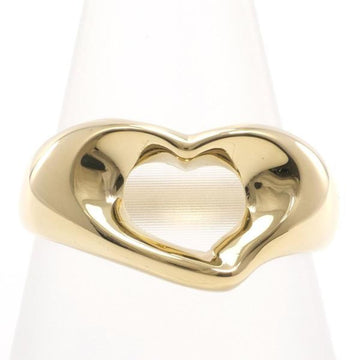 TIFFANY open heart 18K YG ring No. 8 gross weight about 2.8g jewelry