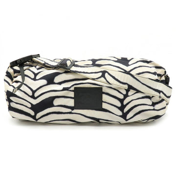 Chanel sports line shoulder bag zebra nylon white black