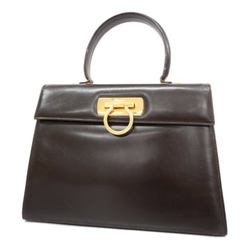 SALVATORE FERRAGAMOAuth  Gancini Handbag Women's Leather Handbag Brown