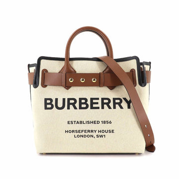 Burberry belt bag 2way hand shoulder canvas leather beige brown 8014808 Hand Shoulder Bag