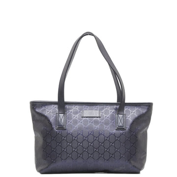 GUCCI GG Imprime Handbag Tote Bag 211133 Purple PVC Leather Ladies